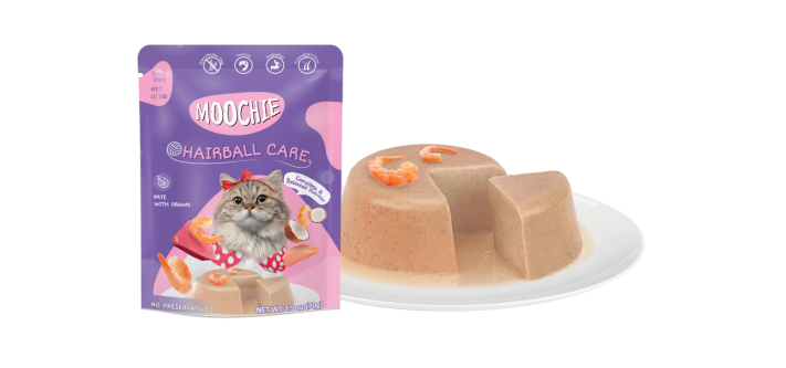 Moochie Hairball Care – Pate with Prawn