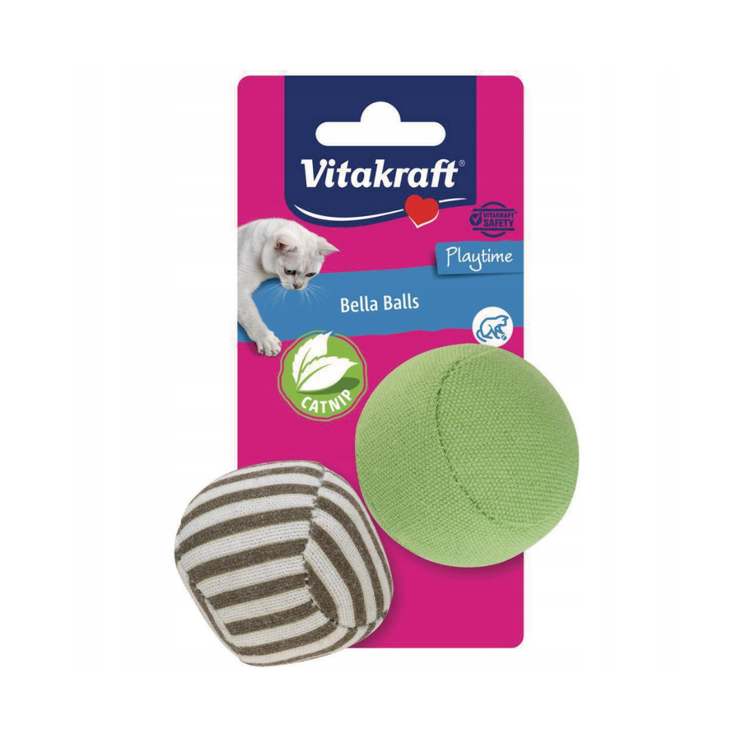 Vitakraft Bella Balls with Catnip – Cat Toy 2 Pieces
