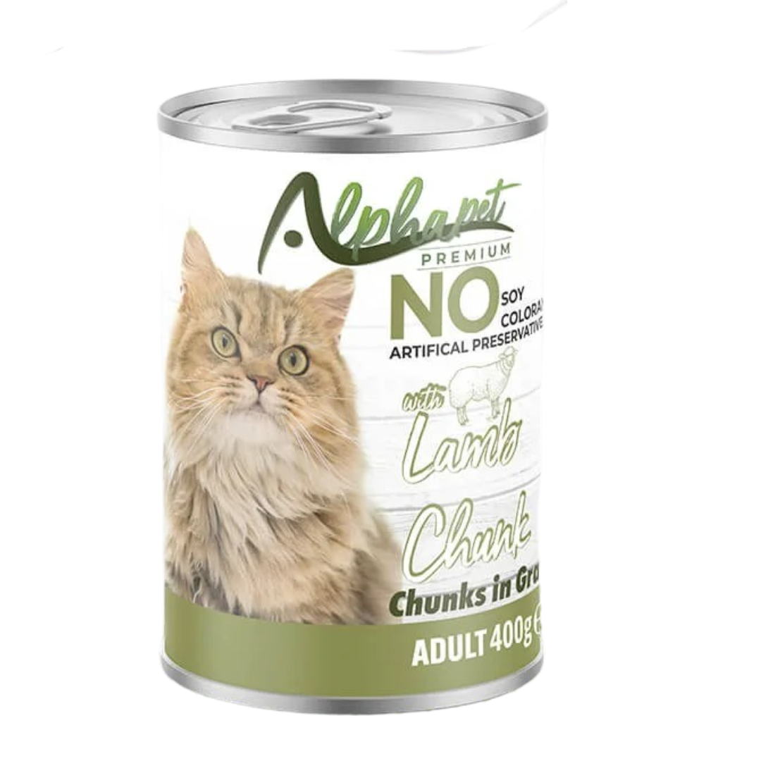 Alphapet Premium Adult Cat Food – Lamb Chunks in Gravy