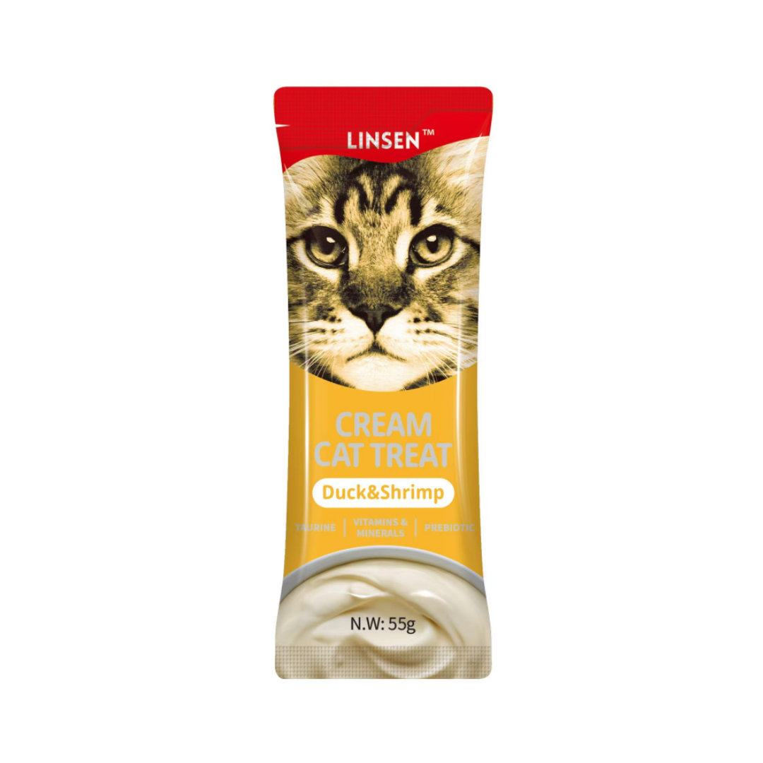 Linsen Cream Cat Treat Duck & Shrimp