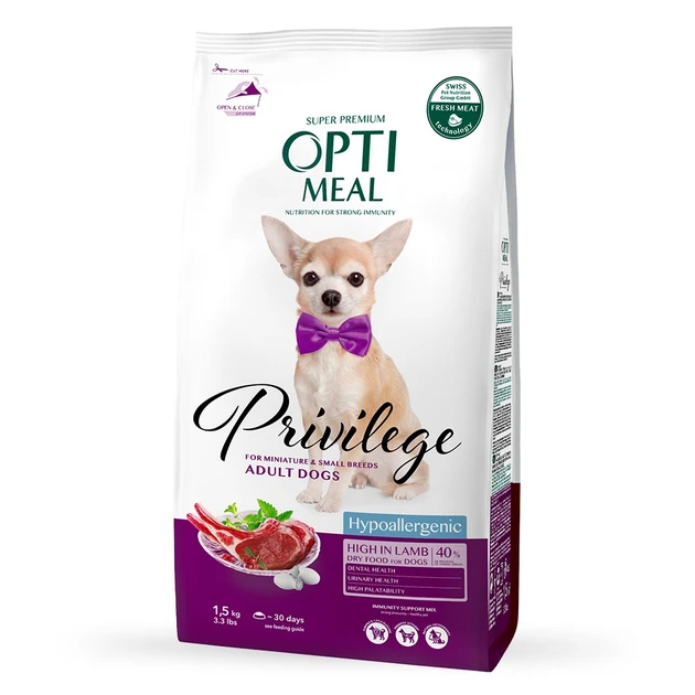 Optimeal Privilege Hypoallergenic Dry Food For Dogs Of Small Breeds - Lamb