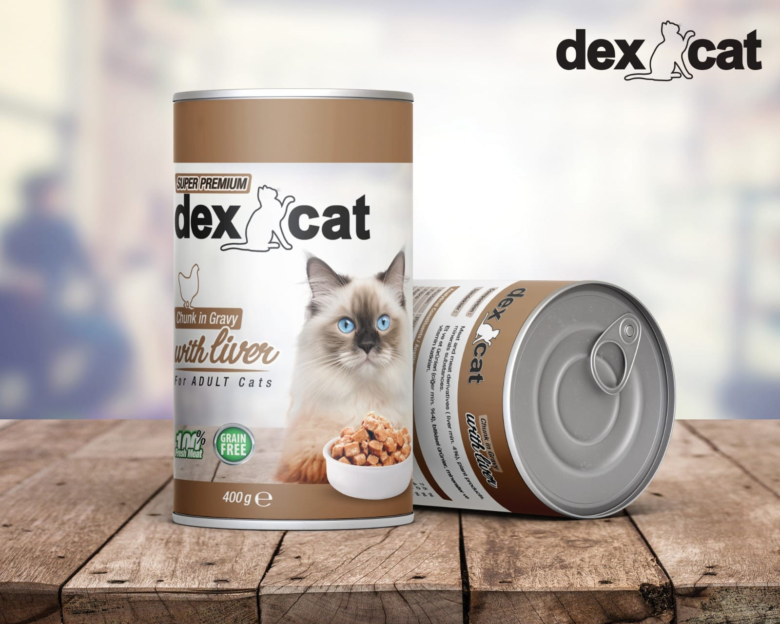 Dex Cat Chunk in Gravy with Liver For Adult Cats