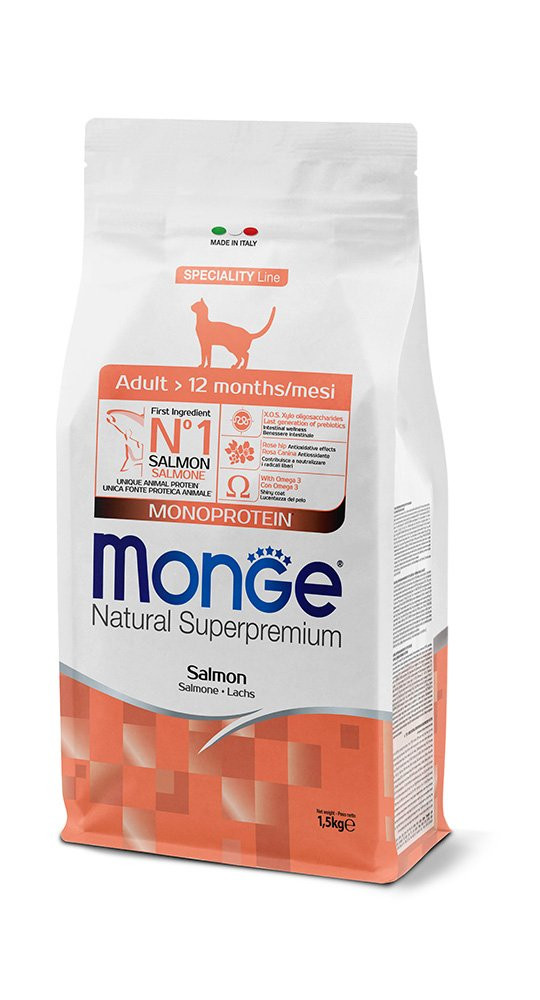 Monge Natural Superpremium Monoprotein Adult Cat – Salmon