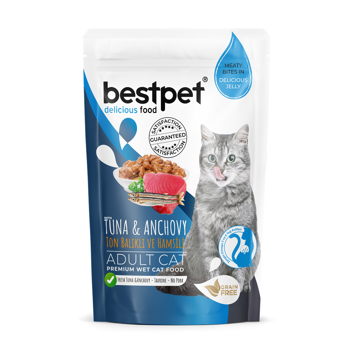 Bestpet Adult Cat Premium Wet Food with Tuna & Anchovy 85gm