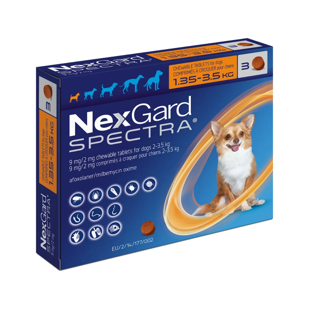 NexGard SPECTRA for Dogs (1.35-3.5kg)