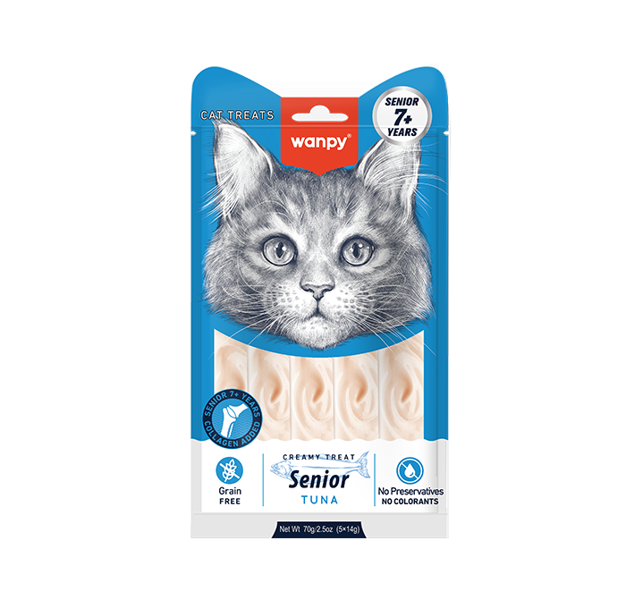 Wanpy Creamy Treat for Senior Cats 7+ Tuna