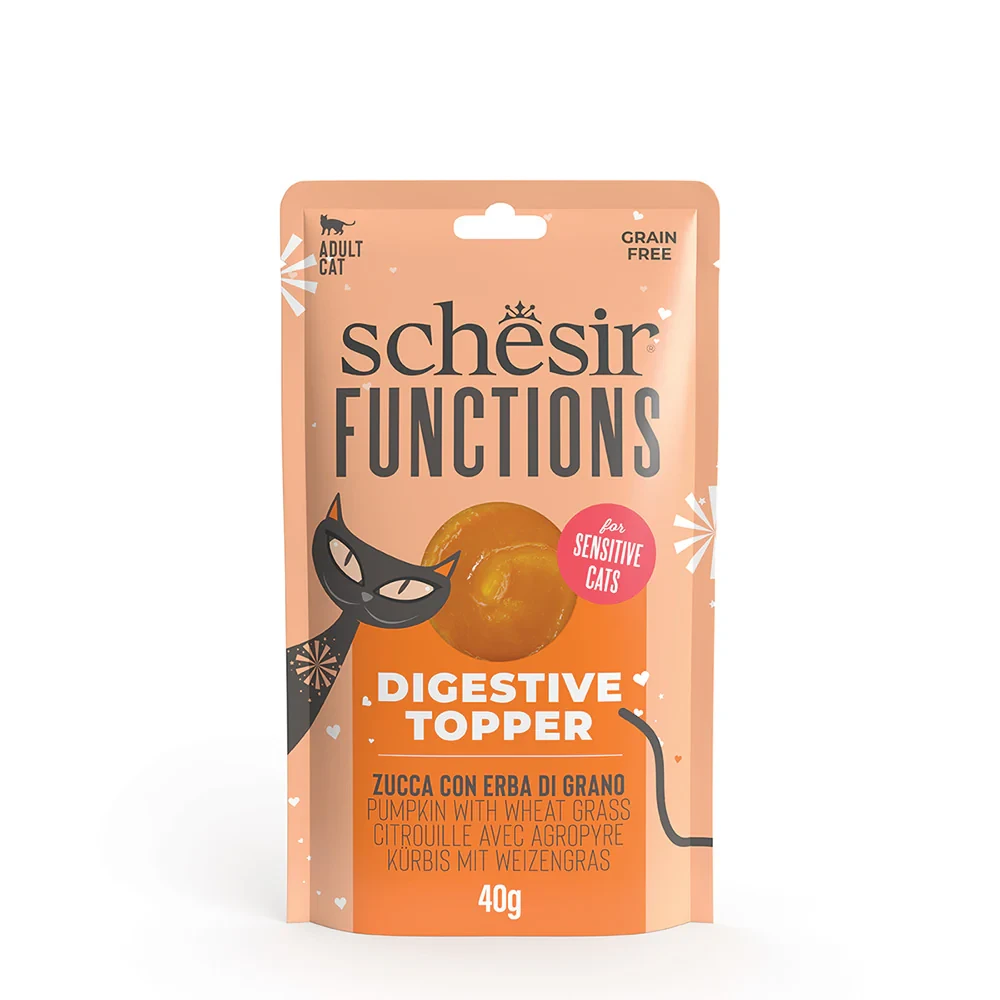 Schesir Functions Pumpkin With Wheat Grass in Puree 40g Pouch Food for Adults