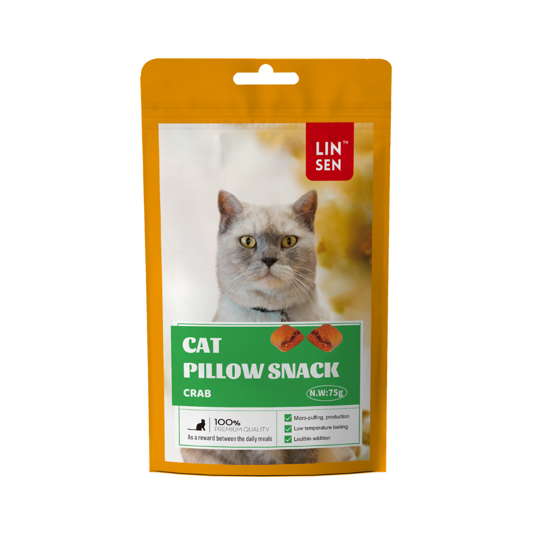 Linsen Cat Pillow Snack Crab with Tuna Filling
