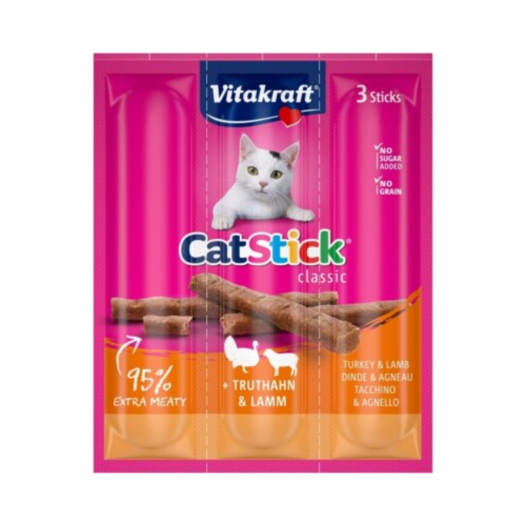 Vitakraft Cat Stick Classic – Turkey & Lamb (3 Sticks)