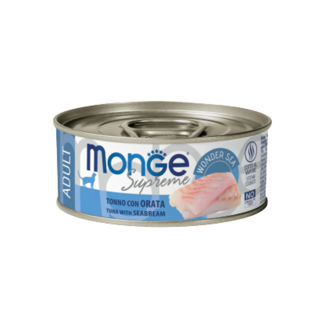 Monge Supreme Adult Cat Tuna Flakes with Seabream