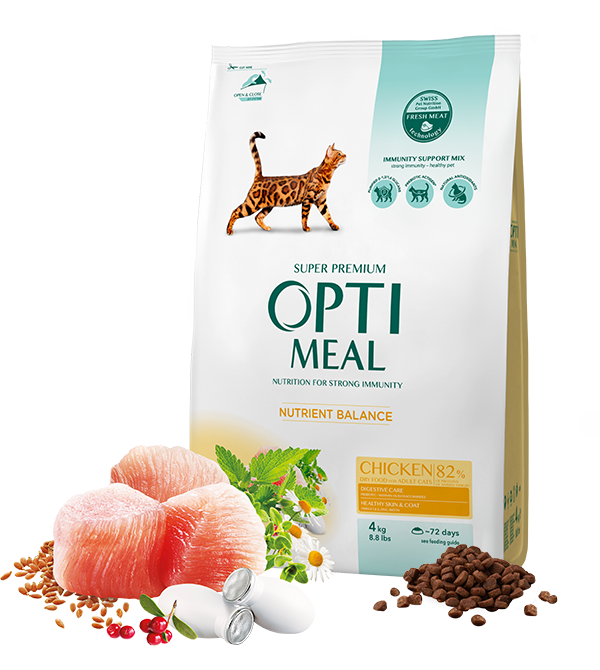 Optimeal Dry Pet Food For Adult Cats – Chicken