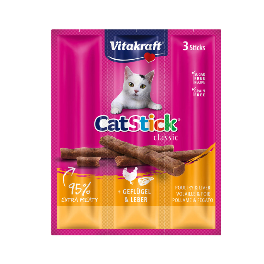 Vitakraft Cat Stick Classic – Poultry & Liver (3 Sticks)