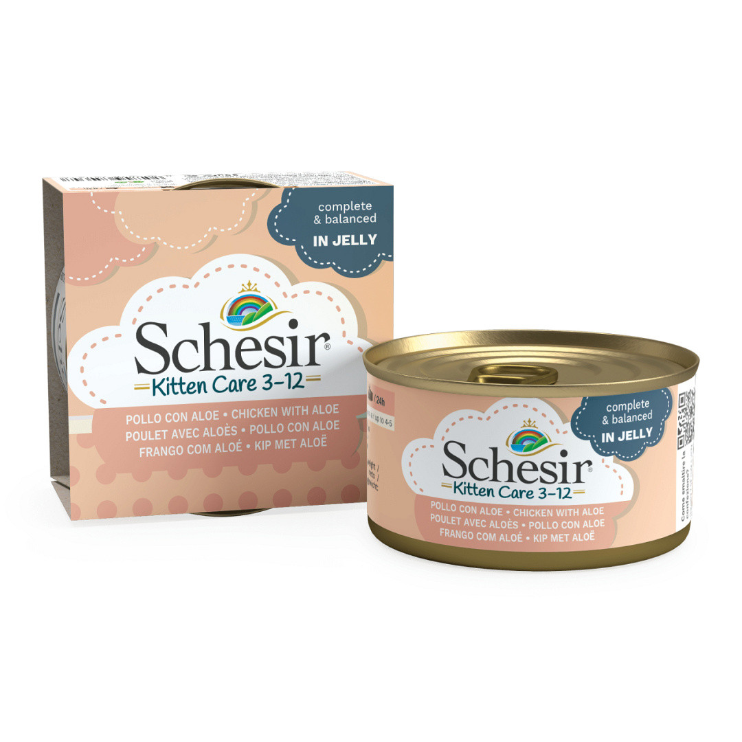 Schesir Kitten Care 3–12 Chicken with Aloe (In Jelly)