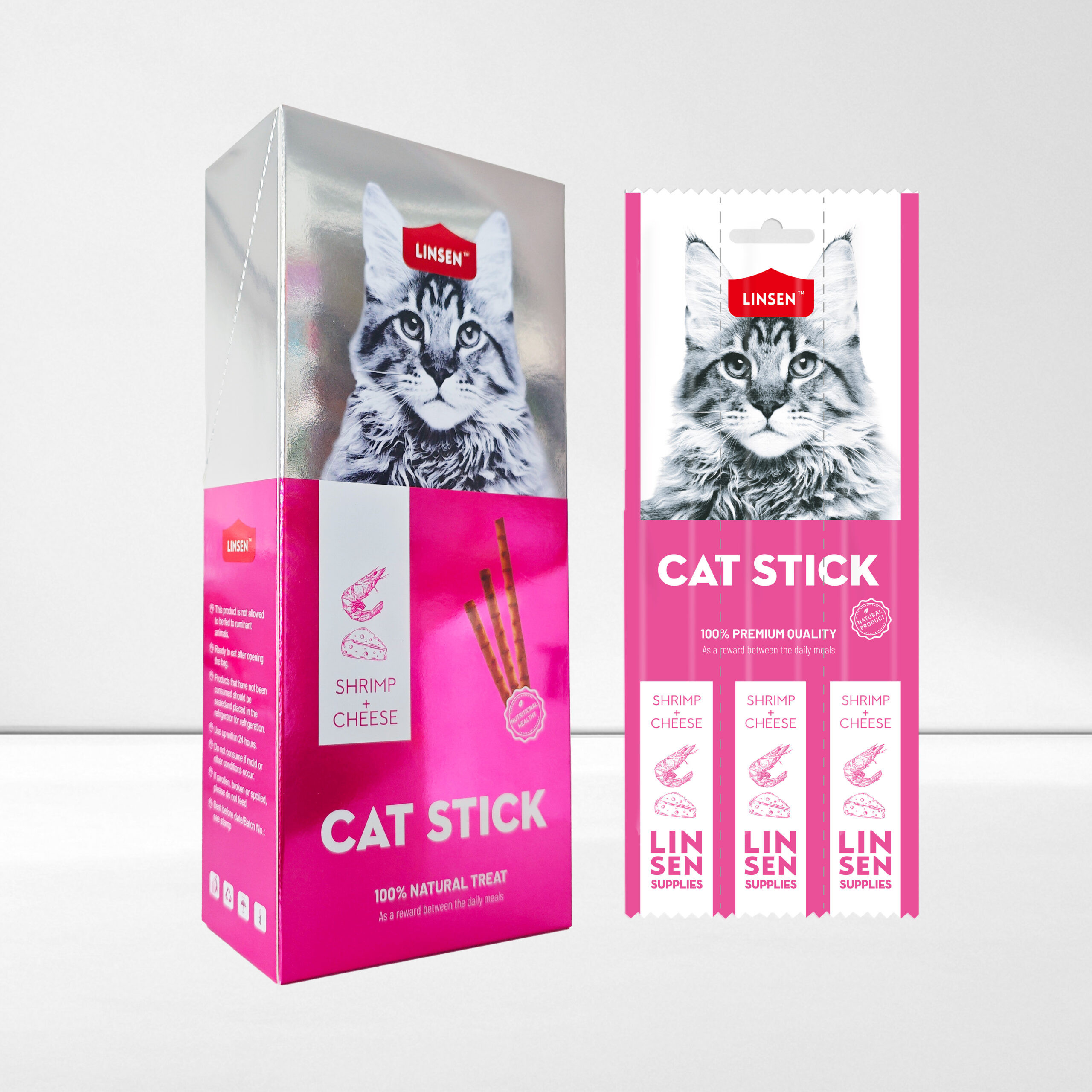 Linsen Cat Stick Shrimp & Cheese
