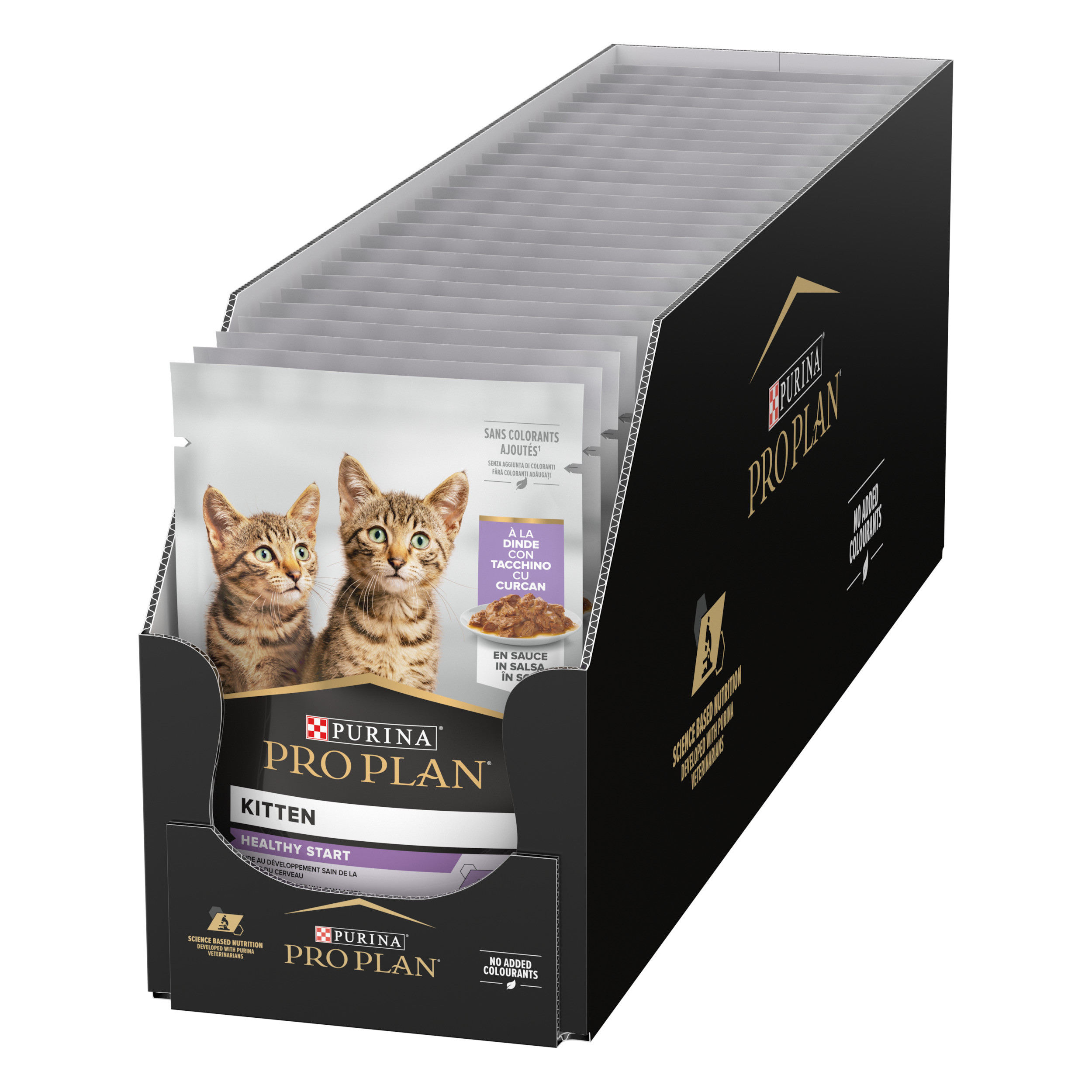 Pro Plan Kitten Healthy Start, Wet Cat Food Turkey in Gravy, 26x85g