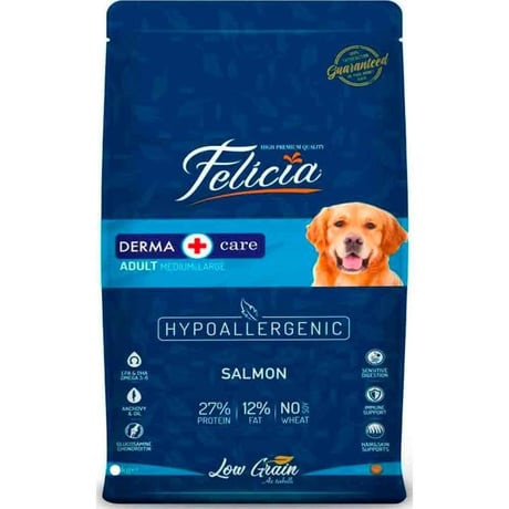 Felicia Derma Care Adult Medium & Large - Hypoallergenic Salmon Dog Food