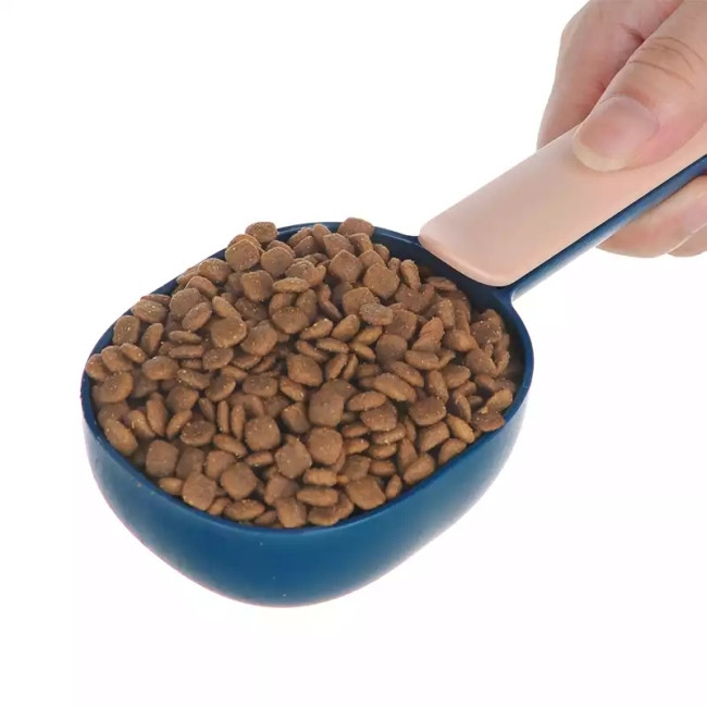 Dry Food Scoop with Clip Handle for Cat & Dog Food Bags