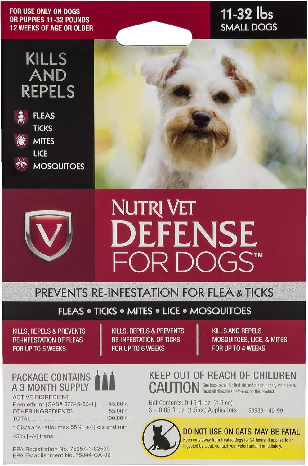 Nutri-Vet Defense for Dogs – Small Dogs (11–32 lbs)