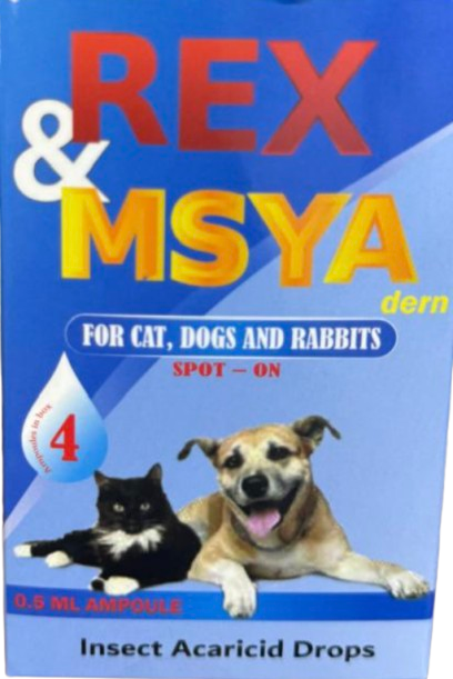 REX & MSYA Spot-On – Insect Acaricid Drops For Cats, Dogs, and Rabbits