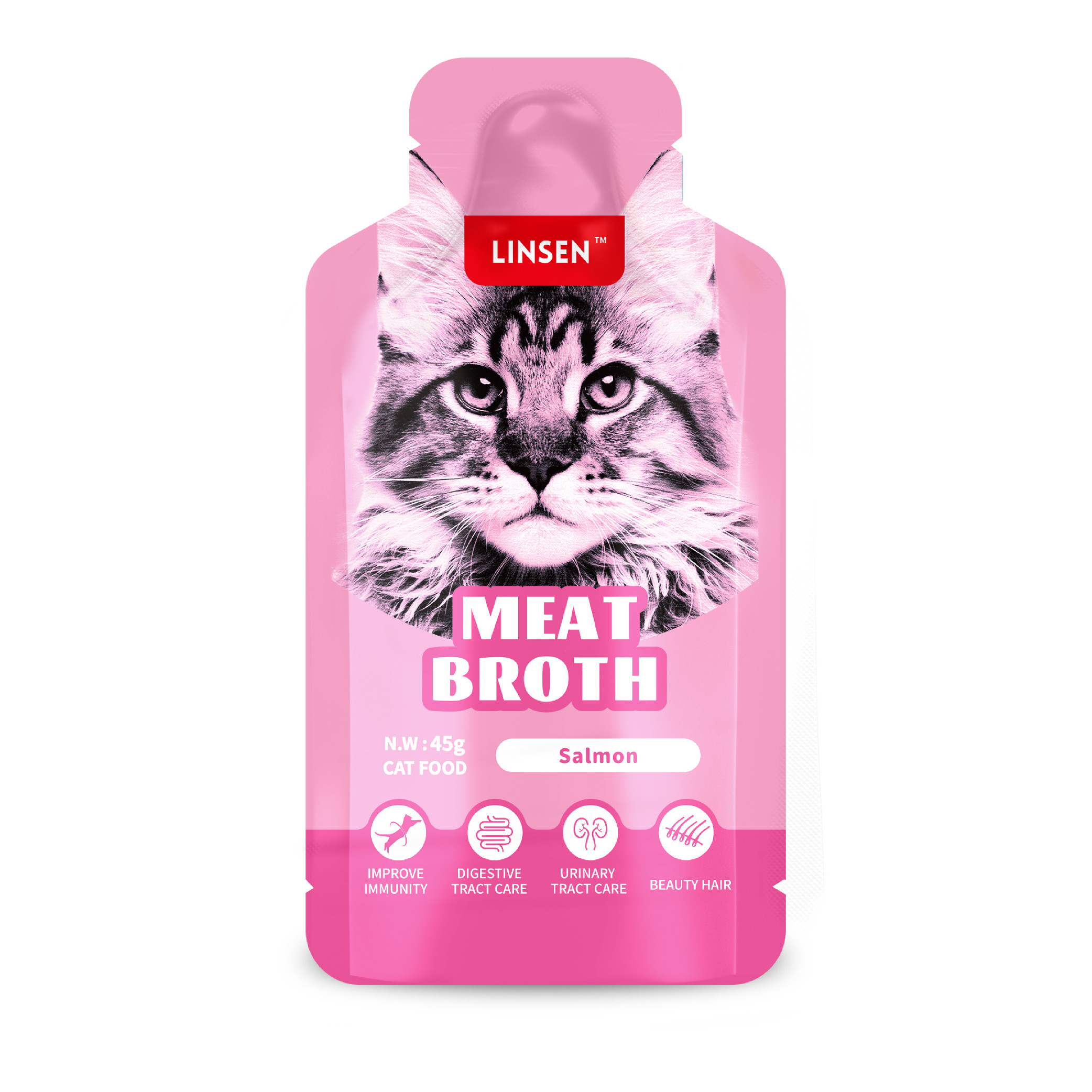 Linsen Meat Broth Salmon Cat Food