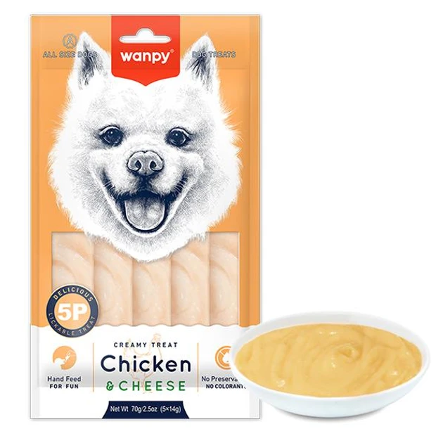 Wanpy Creamy Chicken & Cheese Lickable Treats
