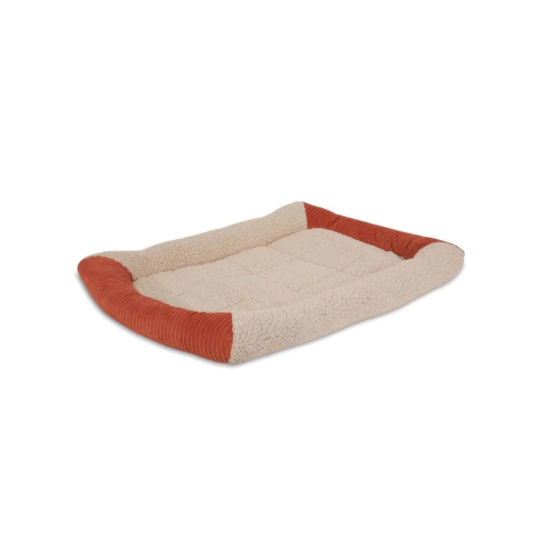 Aspen Pet Self-Warming Bolster Kennel Mat – Warm Spice (32 × 21 in)