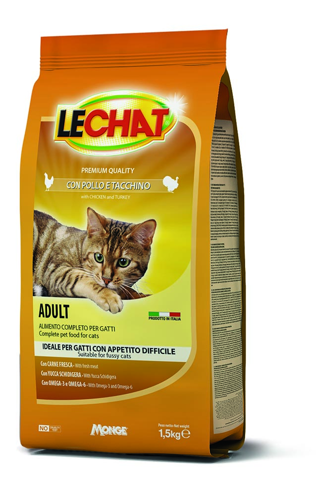 LeChat Adult Kibbles with Chicken and Turkey – 1.5 kg