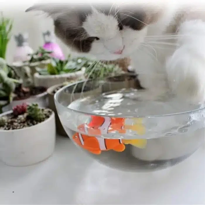 Interactive Clownfish Swimming Toy – Water Play Fun for Cats