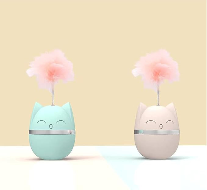 Interactive Teaser Cat Toy with Feather