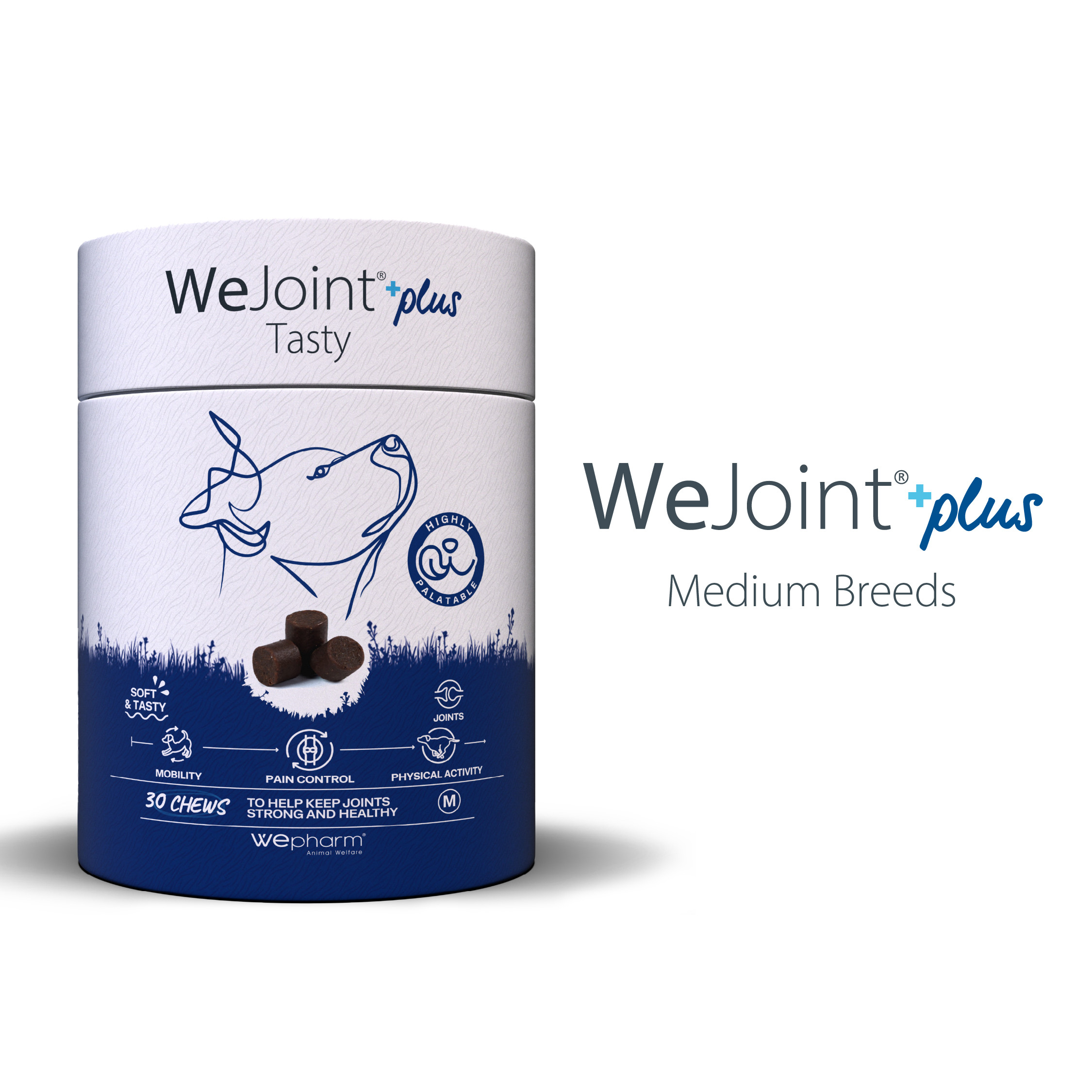 WeJoint Plus Tasty for Medium Dog Breeds (30 soft-chews)