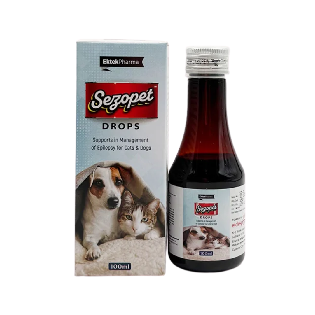 Ektek Pharma Sezopet Drops Epilepsy Management Support for Dogs & Cats – 100 ml