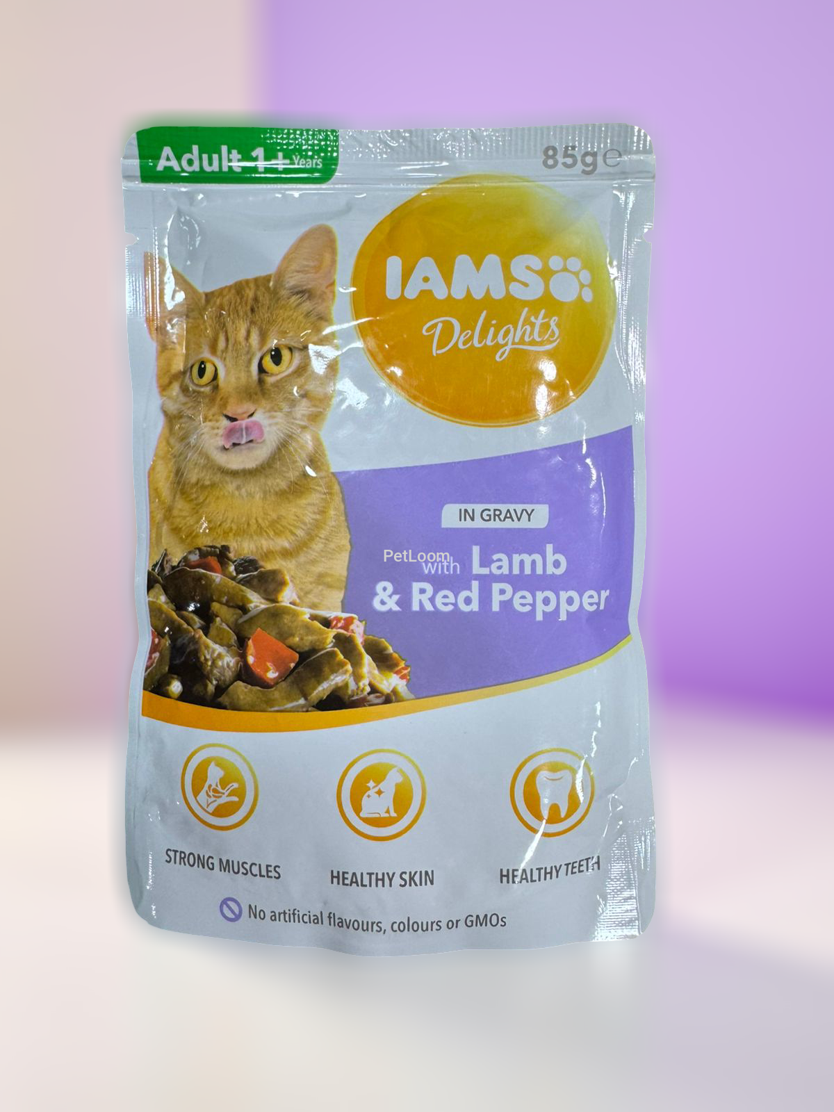 IAMS Delights Cat Food with Lamb & Red Pepper in Gravy