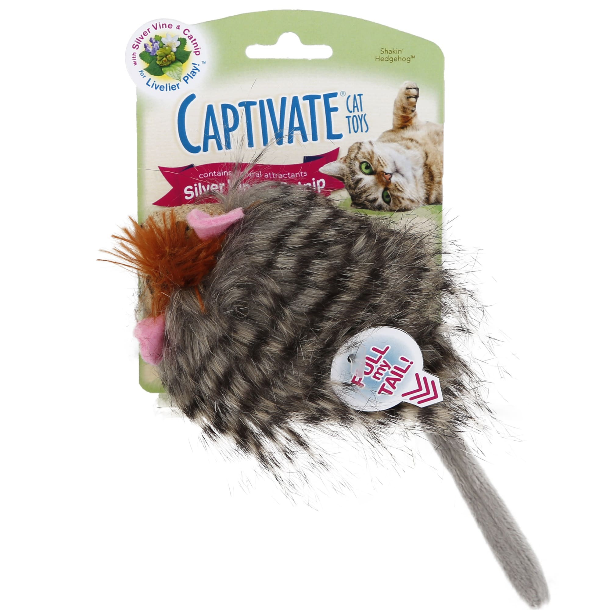 Hartz Captivate Cat Toys – Shakin’ Hedgehog (Silver Vine & Catnip)