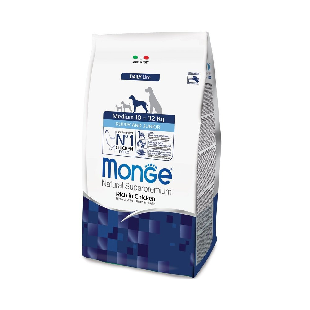 Monge Natural Superpremium Medium Puppy & Junior – Rich in Chicken – 800 gm