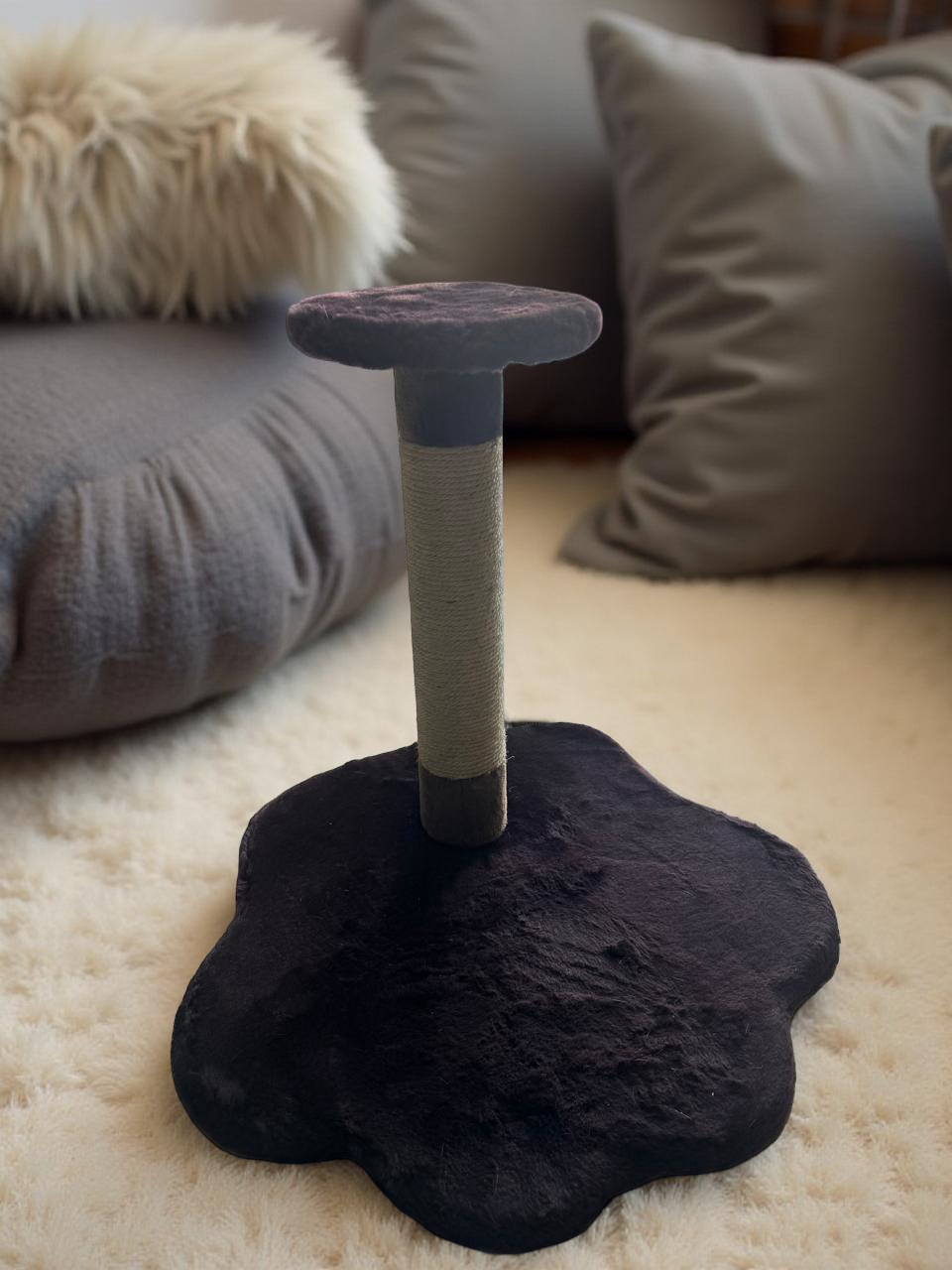 Compact Cat Scratching Post with Soft Cloud-Shaped Base