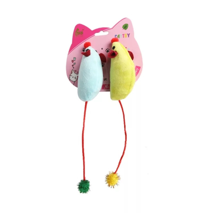 Plush Mouse Cat Toys with Catnip – Set of 2