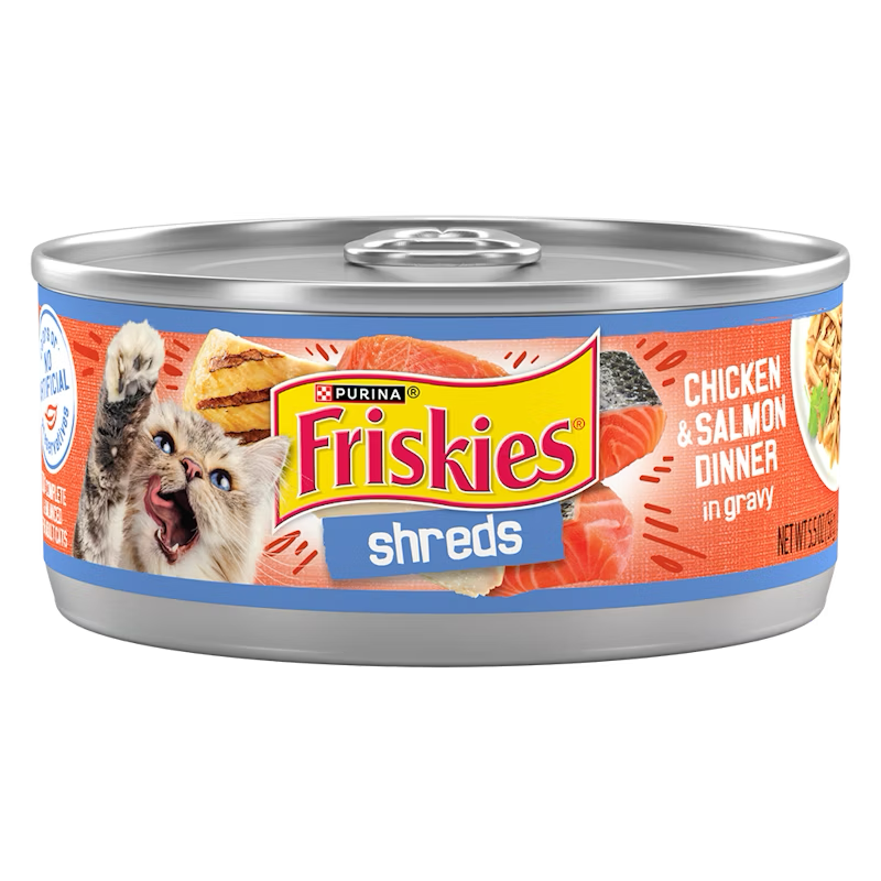 Friskies Shreds Chicken & Salmon Dinner In Gravy Wet Cat Food