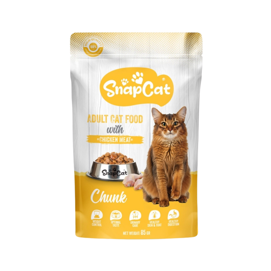 SnapCat Adult Cat Food Chunk with Chicken Meat – Wet Cat Food