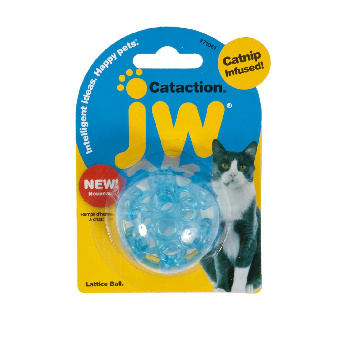 JW Cataction Lattice Ball – Catnip Infused (Assorted Colors)
