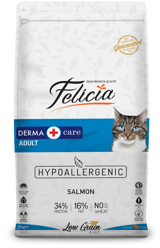 Felicia Derma Care Adult - Hypoallergenic Salmon Cat Food