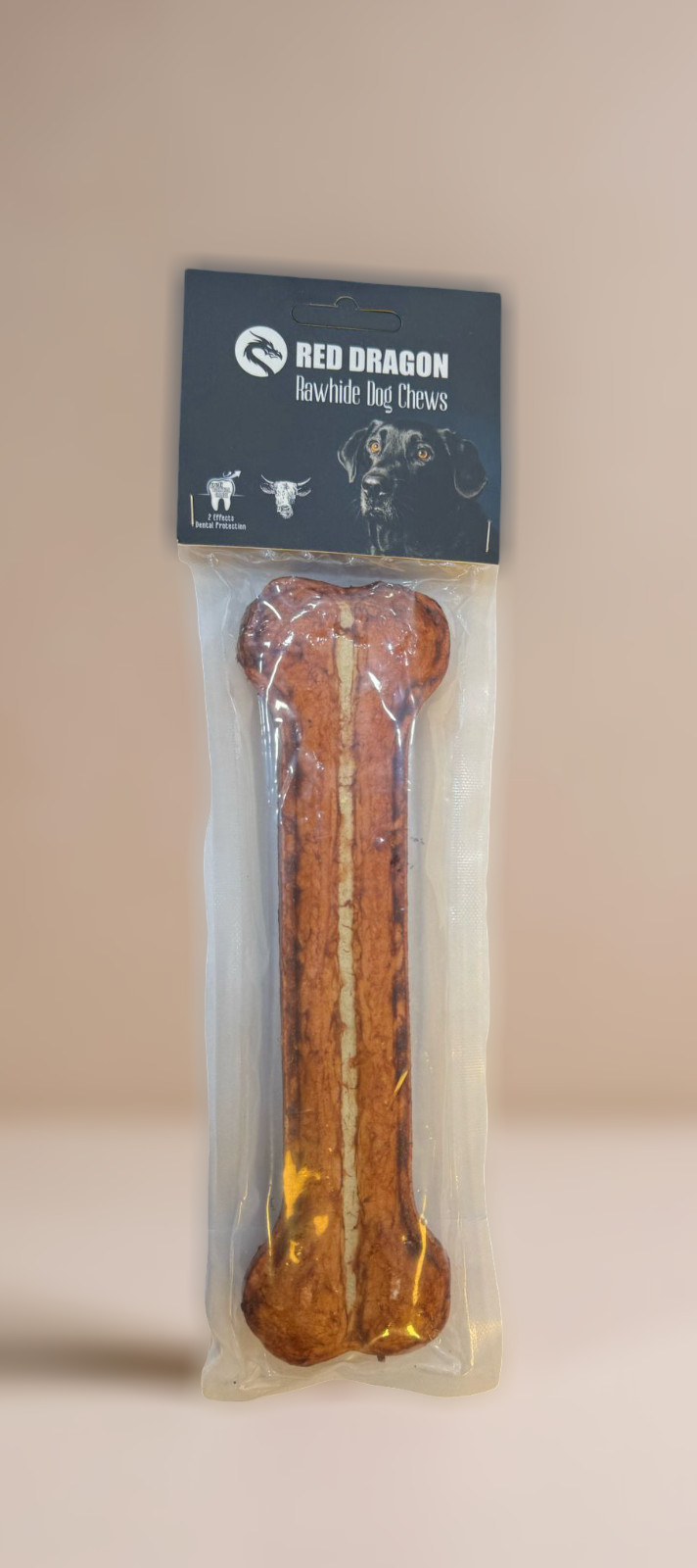 Red Dragon Rawhide Dog Chews – BBQ Flavor (22 cm)