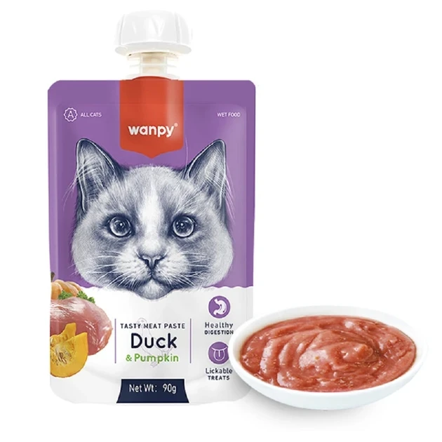 Wanpy Tasty Meat Paste Duck and Pumpkin for Cats