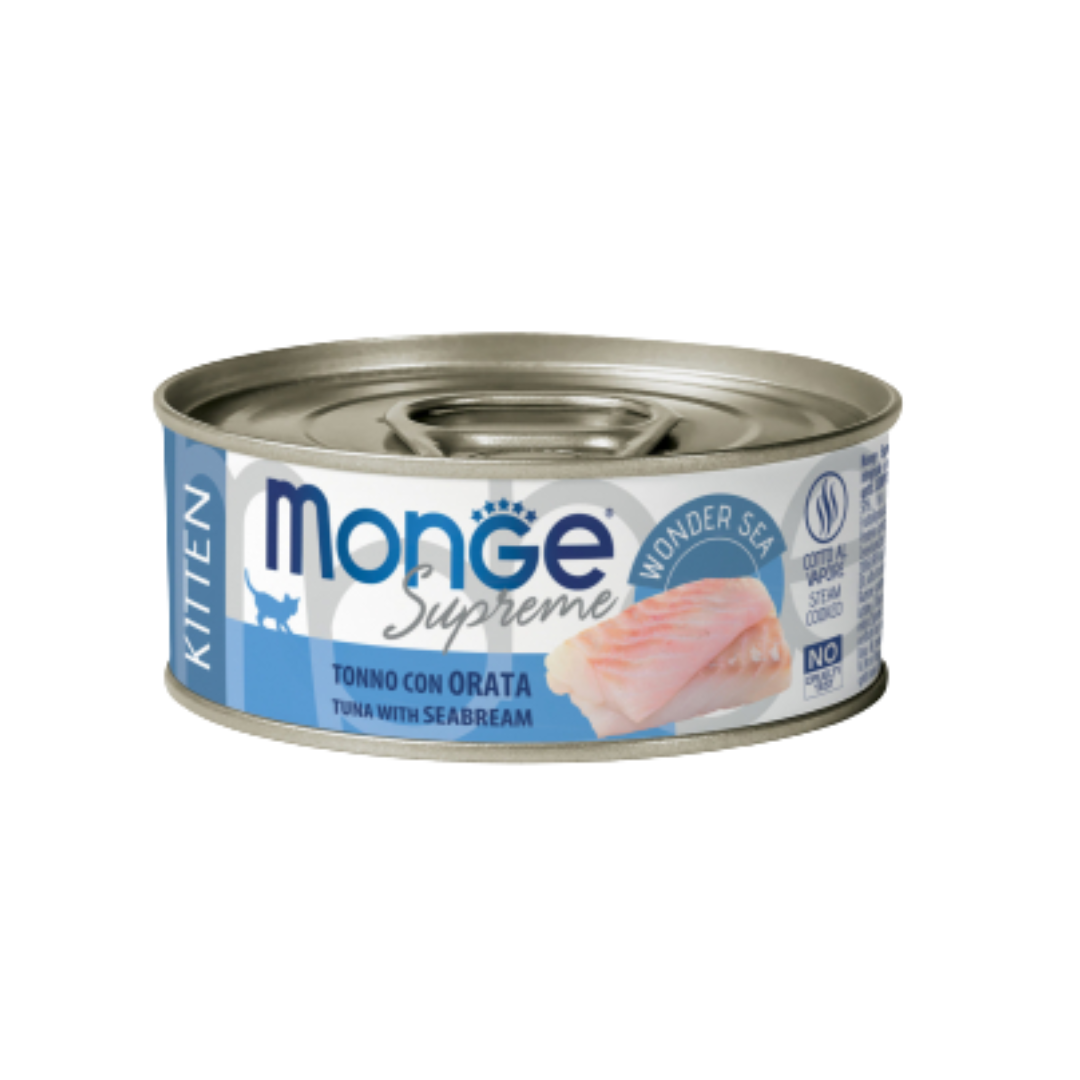 Monge Supreme Kitten Cat Tuna Flakes with Seabream