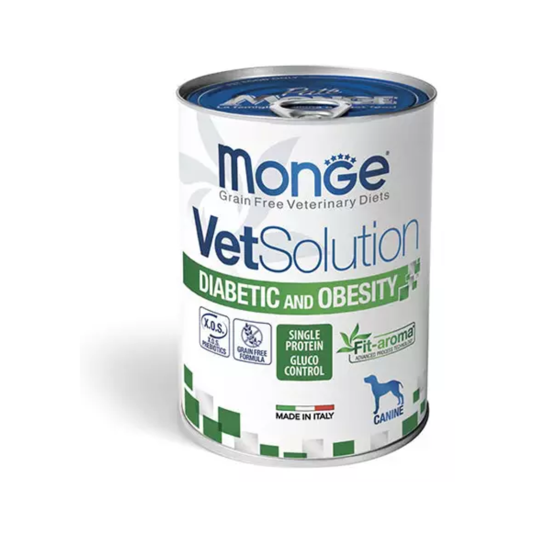 Monge VetSolution Canine Diabetic And Obesity Monoprotein – 400 gm
