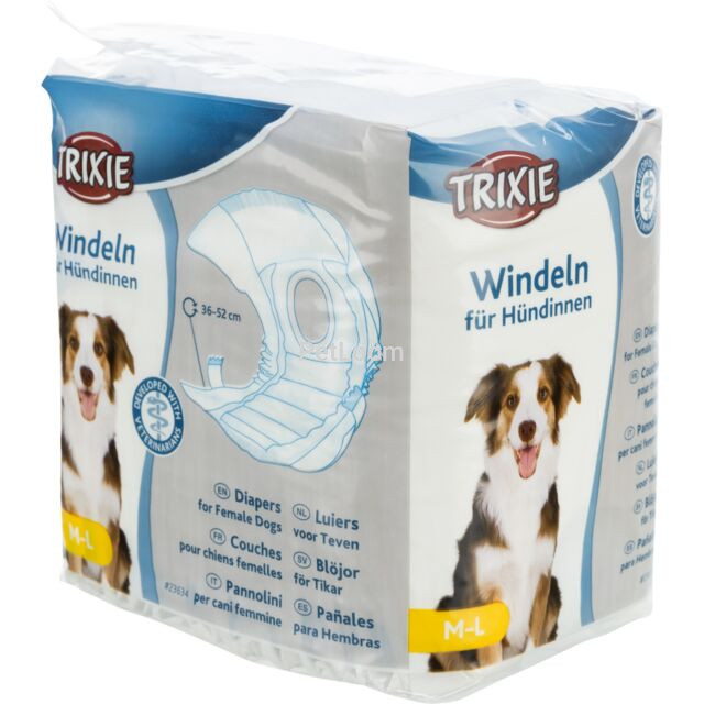 Trixie Diapers for Female Dogs – Size M–L (36–52 cm, 12 pcs)