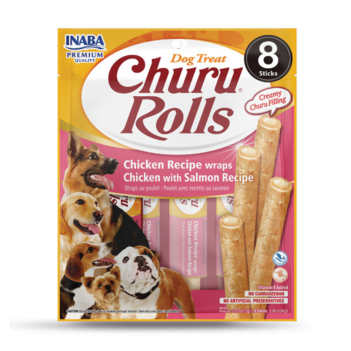 Inaba Churu Rolls Chicken Recipe Wraps Chicken with Salmon Recipe