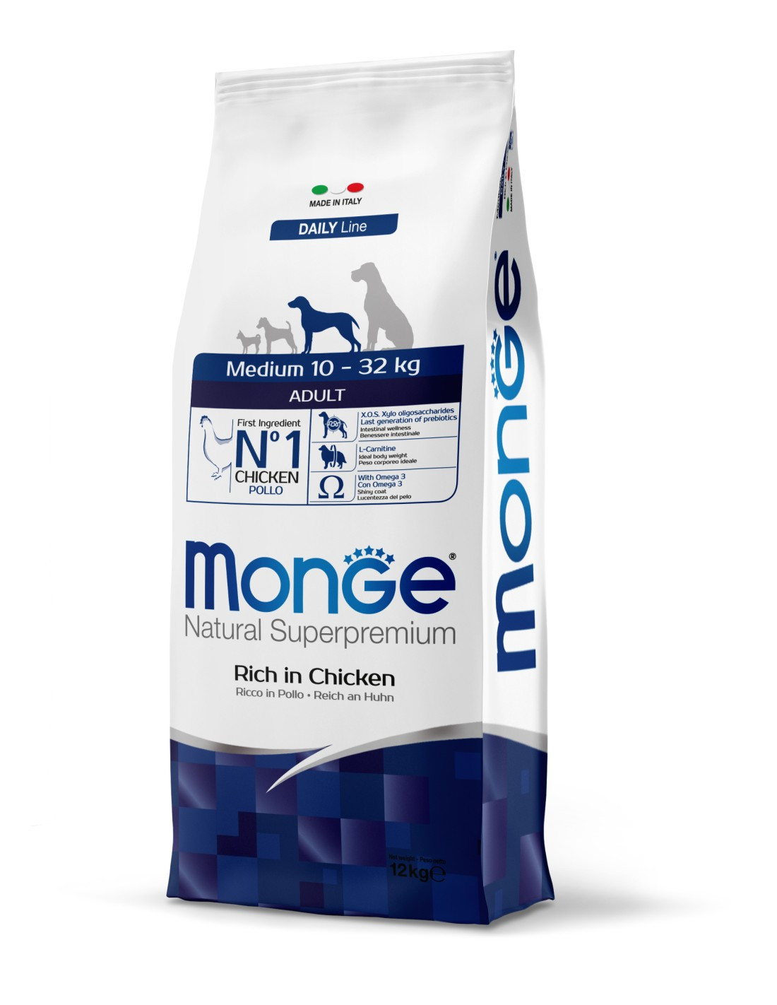 Monge Natural Superpremium Medium Adult – Rich in Chicken – 12 kg