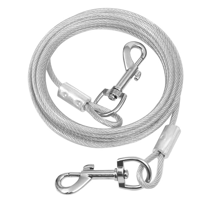 Dog Tie Out Cable - Silver