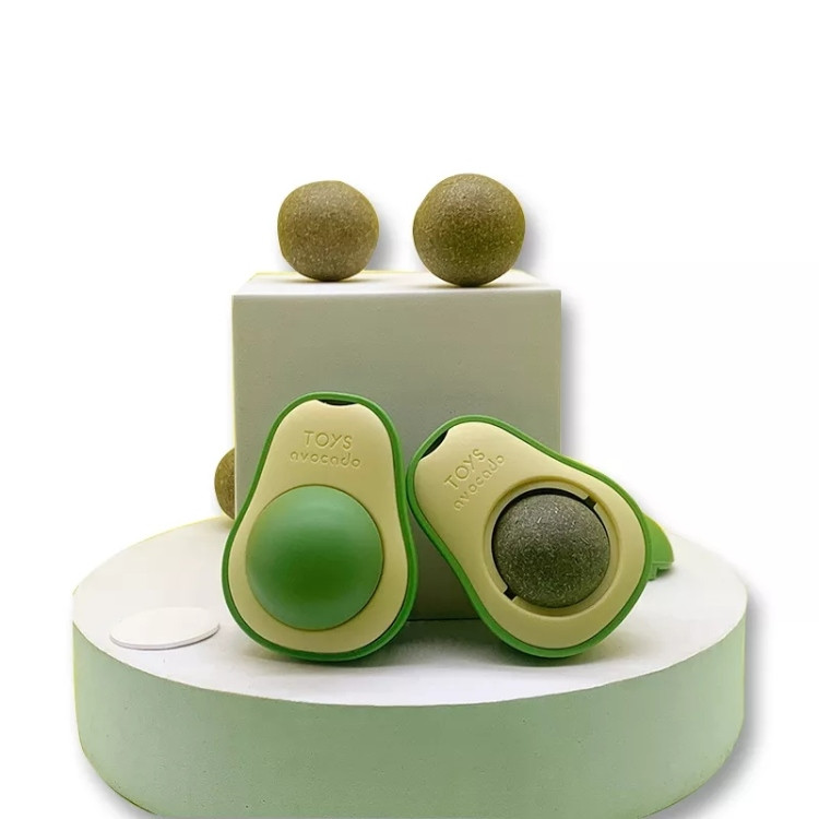 Avocado Catnip Wall Toy – 360° Rotatable Fun