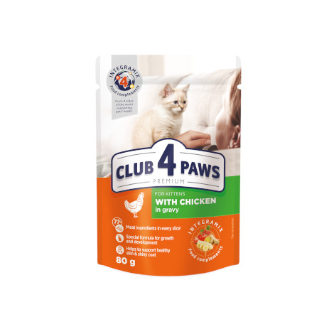 Club 4 Paws Premium For Kittens With Chicken In Gravy